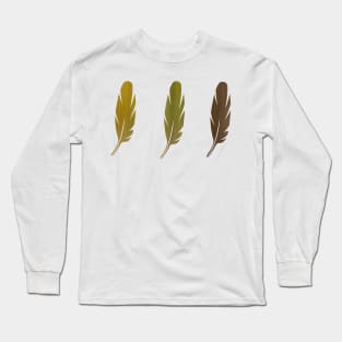 Three Feathers Long Sleeve T-Shirt